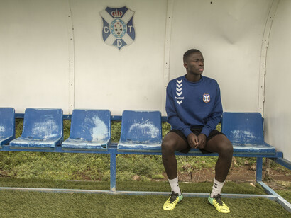 Diop descansa después del entrenamiento