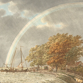 Jacob Cats, Herbstlandschaft mit, Regenbogen und Flut, 1797, Aquarell auf Papier © Rijksmuseum, Amsterdam