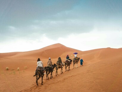 A desert caravan marks the start of the excursion that led from mint tea to mountains and memories
