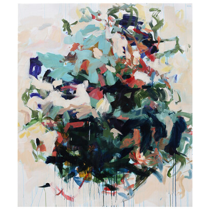 Karen Silve, Afloat, acrylic on canvas, 58x68 inches, 2023. Courtesy the artist and Calloway Fine Art & Consulting