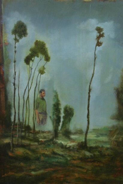 Christopher Orr, Nature Yet Remembers, oil on wooden panel, 40x30cm, 2019