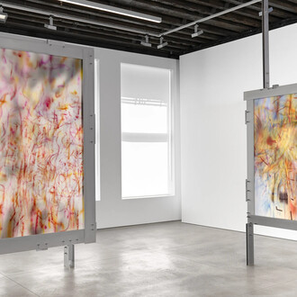 Julie Mehretu, Our days, like a shadow (a non-abiding hauntology), exhibition view. Courtesy of Marian Goodman Gallery