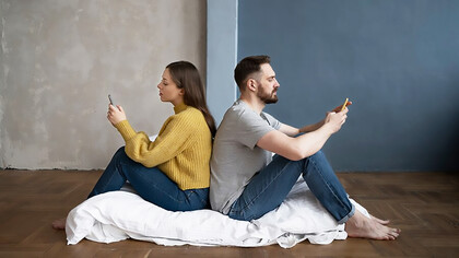 Struggling couple facing communication issues in relationship