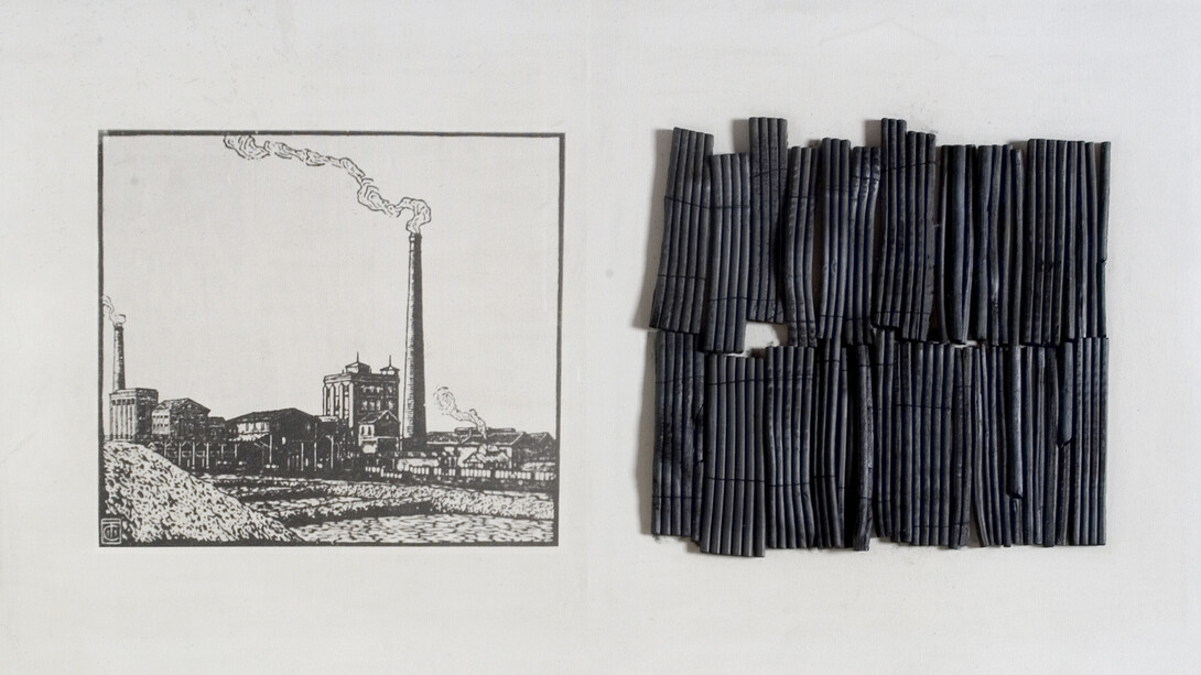Dentro l'immagine, 1974, fusaggini su tela emulsionata, cm 50x90. Courtesy Galleria Studio
G7, Bologna