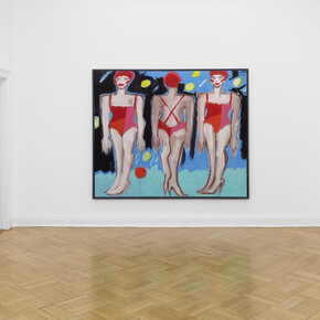 Elvira Bach, So rot, so rot, ausstellungsansicht. Mit freundlicher genehmigung der Galerie Friese