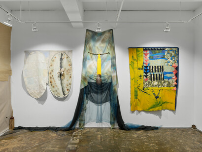 Maria RJ, Hunter, healer, warrior, death, exhibition view. Courtesy of A.I.R Gallery