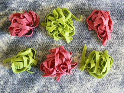 Tagliatelle verdi e rosse