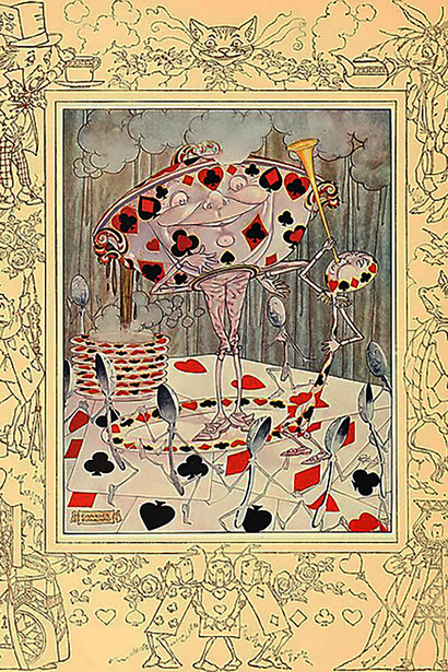 Illustration from the book "Songs from Alice in wonderland and Through the looking-glass" by Charles James Folkard