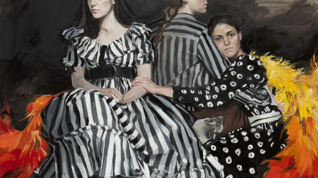 Vanessa Garwood, Fitchers Bird, 2014, Oil on wooden panel, 152 x 122 cm