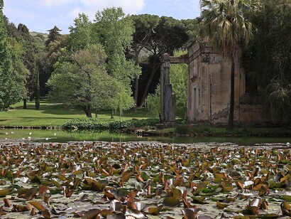 Il Giardino Inglese, voluto dalla regina Maria Carolina, è un esempio di giardino romantico, con paesaggi pittoreschi, piante esotiche e piccoli laghetti che ricordano l'atmosfera di un parco naturale, Caserta, Italia
