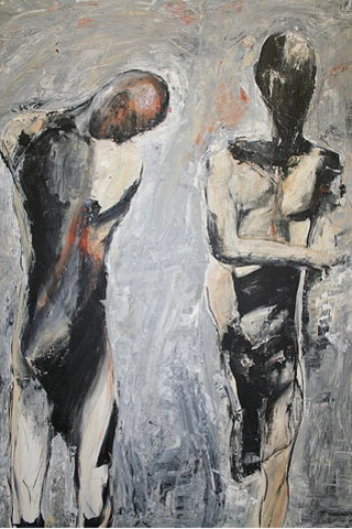 Franzi Ehmer, 'Two Men', Acrylic on Canvas