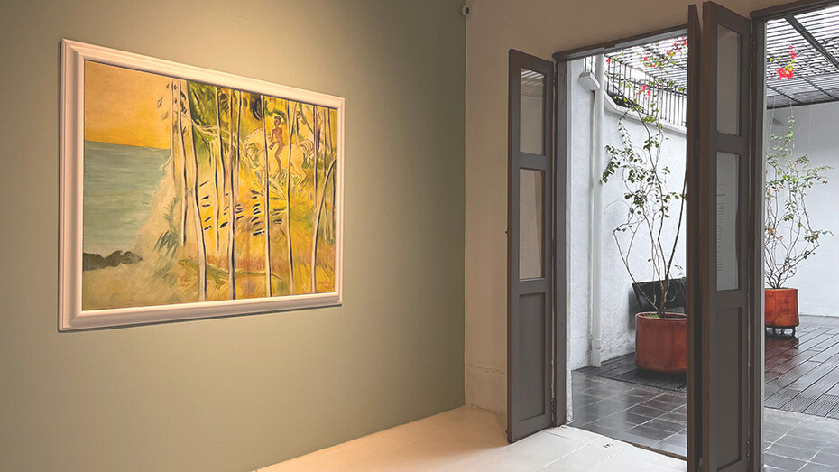 Marta Elena Vélez, La playa de los muertos de Barú, vista de exhibición. Cortesía de Galería La Balsa