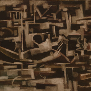 Maurice Golubov (1905-1987), Untitled, ca. 1940, Oil on canvas, 33.5 x 48.5 inches, unsigned