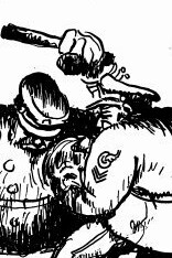 Detalle de "Vistazos a la libertad americana", 
William Gropper, 1919