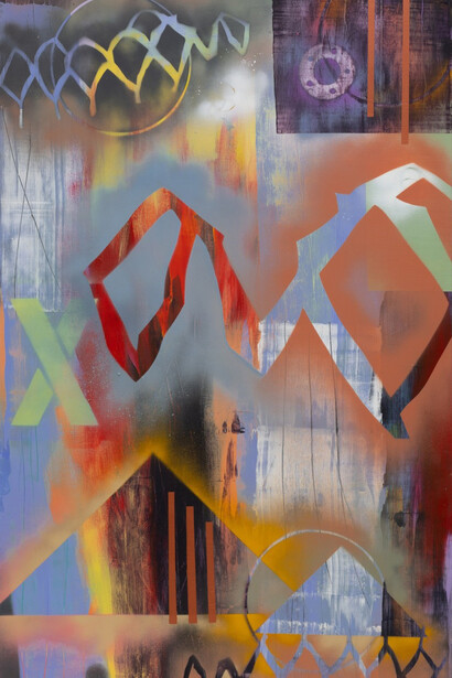 Ka’ila Farrell-Smith, Portal: C (detail), 2025. Courtesy of Russo Lee Gallery