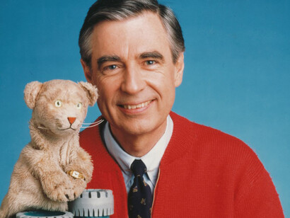 Fred with Daniel and a model castle