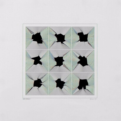 Manfred Mohr, P-112a (Lady Quark), 1972. Courtesy bitforms gallery, New York​