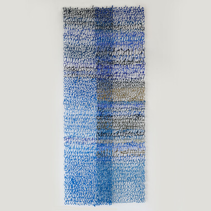 Voices © Miriam Londoño, handmade paper, 63x23.5 inches. Courtesy of the artist and Long-Sharp Gallery