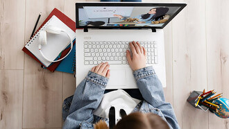 Experience the education as a child participates in online lessons, demonstrating the seamless integration of technology in learning