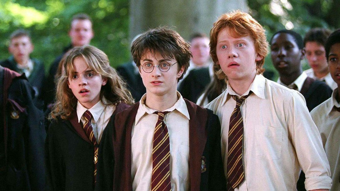 The surprised look from the cast of Harry Potter