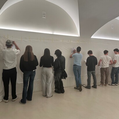 Patrizia Benedetta Fratus, Penelopi, installazione e coinvolgimento dei visitatori. Foto di e per gentile concessione di Patrizia Benedetta Fratus