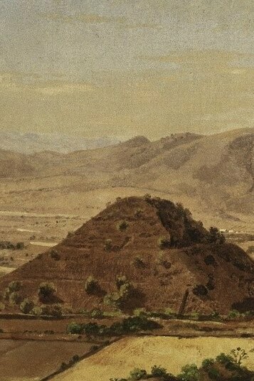 "Pirámide del Sol en Teotihuacán", óleo sobre lienzo, José María Velasco 1878