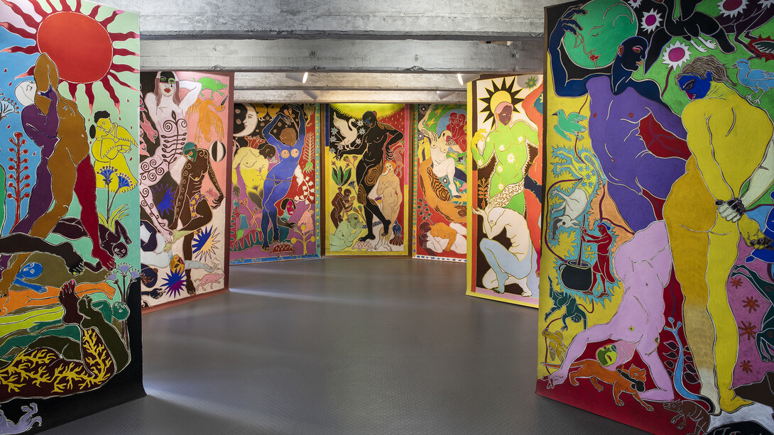 Amparo Viau, El corazón de lo que existe, vista de exhibición. Cortesía de Galería Grasa