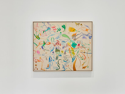 Sue Williams, exhibition view. Courtesy of Skarstedt Gallery