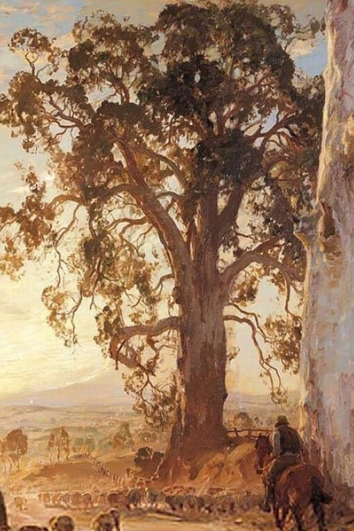 Hans Heysen, Droving into the Light (detalle), 1921