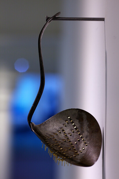 Installation view of 'Ladle' by Maria Milisti, 'Second Hand, First Hand' at Marsden Woo Gallery (2015) image © Philip Sayer, courtesy of Marsden Woo Gallery