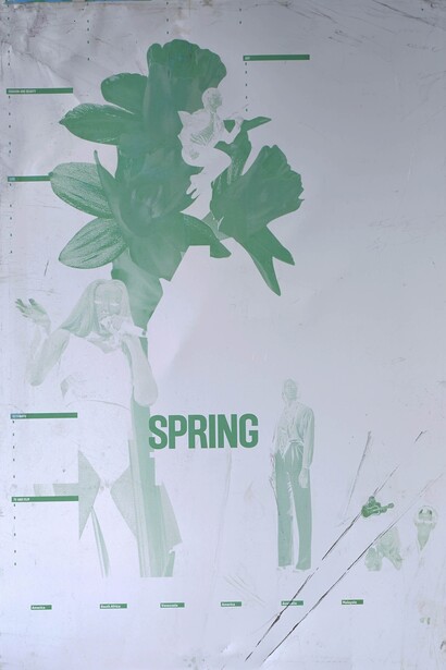 Eloise Hawser, Spring, 14/03/14, 2014, Found lithographic plate, framed © the artist