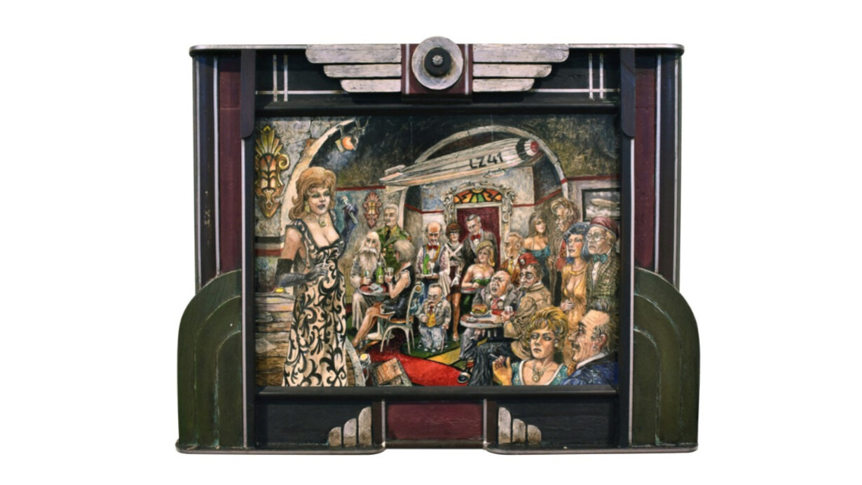 Harold Fox- Bullets and Wine. Courtesy of La Luz De Jesus Gallery