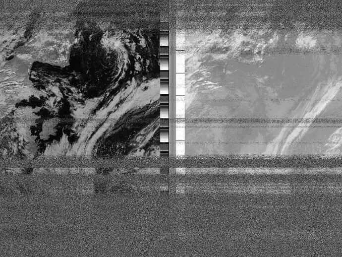 Cliona Harmey, Image transmission from NOAA 19 (northbound 53W) received via USB radio, 2014, © the artist
