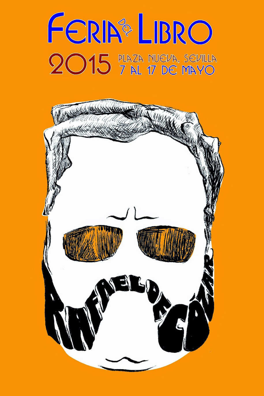 Cartel de la Feria del Libro de Sevilla 2015 dedicado a Rafael de Cózar