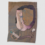 Geta Bratescu, born 1926, Hypostasis of Medea VIII 1980, Coloured sewing on textile, 850 x 600 mm, Hauser & Wirth Collection, Switzerland, Photo: Stefan Altenburger Photography Zürich
