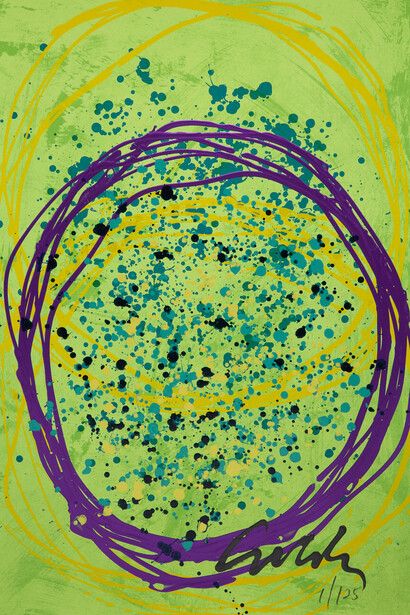 Dale Chihuly, Echo Floats, 2018, screenprint with hand-colouring, 94 x 63.5 cm - 37 x 25 © Chihuly Studio