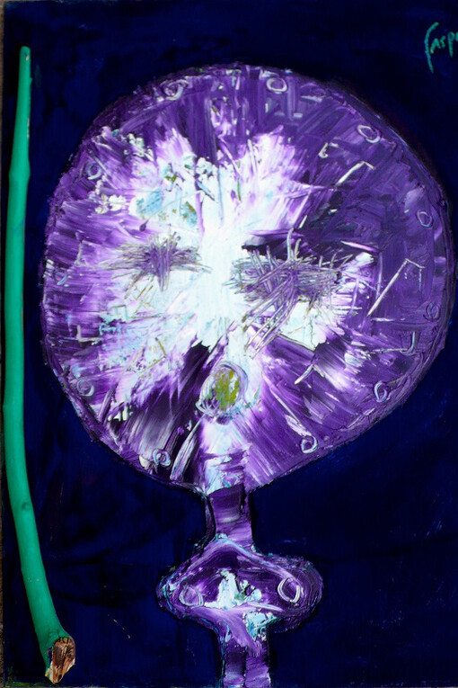 Gaspare Manos, Masque 2, 42 x 56 cm, oil paint, pure pigments, wood on canvas, 2012-14