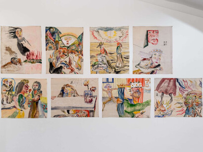 Pier Paolo Perilli, I quadrucci, exhibition view. Courtesy of Galleria Eugenia Delfini 