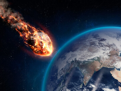 Meteorito ingresa a la atmósfera terrestre