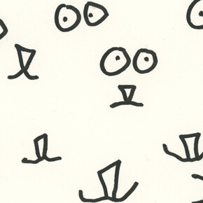 Ramuntcho Matta, Pink cat C, 2013, Ink on paper, 14, 8 x 21 cm. Courtesy galerie anne barrault