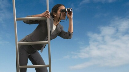 Una mujer buscando trabajo