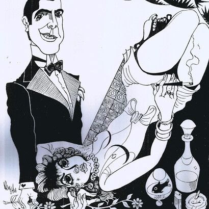 Ilustración del tango "Muñeca Brava" por Penike