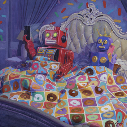 Eric Joyner, The scrollers. Courtesy of Corey Helford Gallery 