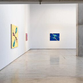 Nadia Ayari, Oblivion rains: a notation of gravity, light and resistance, exhibition view. Courtesy of Selma Feriani Gallery