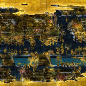 teamLab, The world of irreversible change, 2022. Courtesy of San Antonio Museum of Art