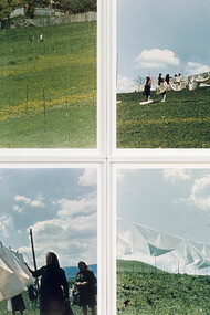 Humid Installation, 1970, quattro fotografie a colori (stampa anni '70), cm. 40 x 61,5 cad. (cm. 80 x 123 totali), courtesy P420, Bologna