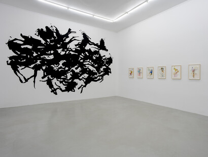 Installation View, Sébastien Léon, A Crack in My Cosmic Egg, 2024. Courtesy of Praz-Delavallade
