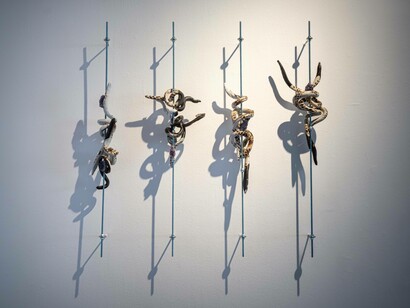 Ambra Castagnetti, Pánico efímero, vista de exhibición. Cortesía de MAMBO 