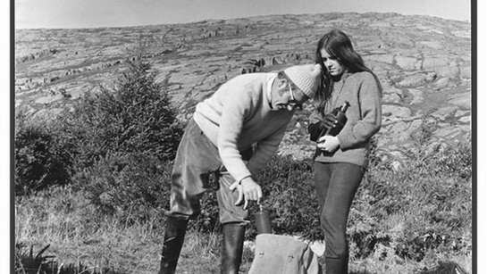 James Lovelock and his daughter Christine collecting air samples in Adrigole, South West Ireland, 1970, credit Irish Examiner