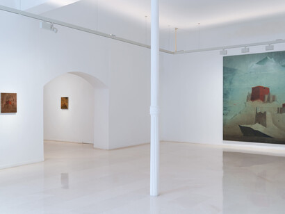 Alejandro Campins, Ni mundo interior ni mundo exterior, vista de exhibición. Cortesía de la Galería Pelaires